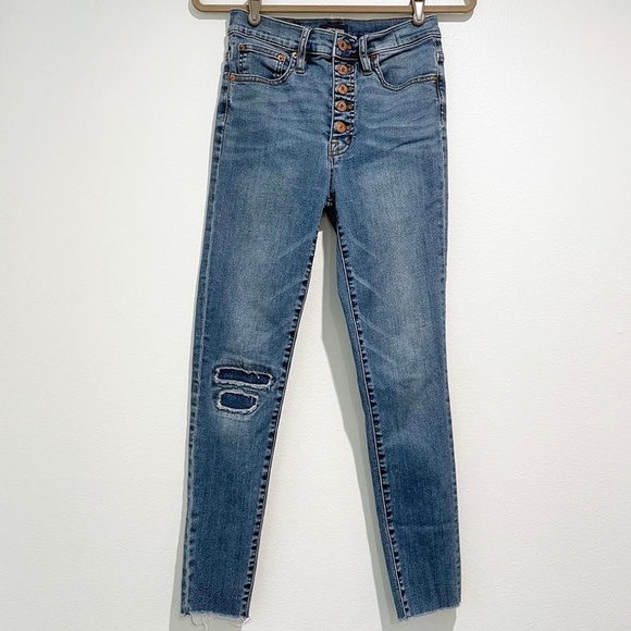 J. Crew 10" Higher-rise Toothpick Jean with Rip and Repair Size 27 - Picture 1 of 5